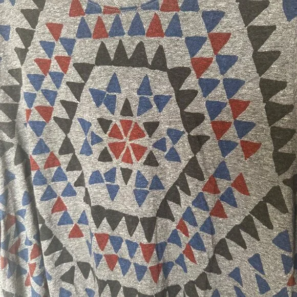 Lucky Brand Womens Geometric Print Gray T-Shirt Size 3X - Picture 3 of 8